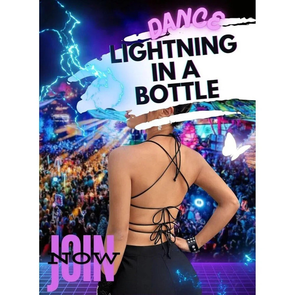 Women Sexy Halter Party Dance Bra Strappy  Crisscross Wrap Tie Music Outfit - Picture 2 of 7